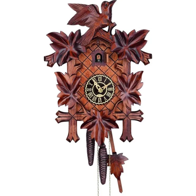 Trenkle 1100-4_nu - gebeeldhouwde koekoeksklok - 1-daags ketting uurwerk - Kuckuck Classic bruin