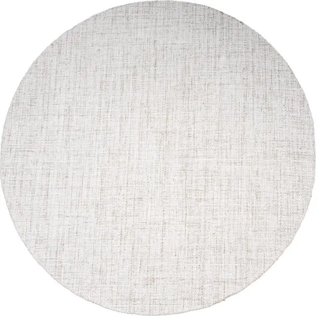 Veer Carpets Vloerkleed Cross Light Beige - Rond ø200 cm - Wolmix Design Vloerkleed in Scandinavische / Japandi Stijl