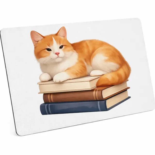 Mr Cadeautjes MDF magnetische fotolijst 28 x 19 - design Een ontspannen dier op een hobby-object met een korte, kalme | cadeau Wit
