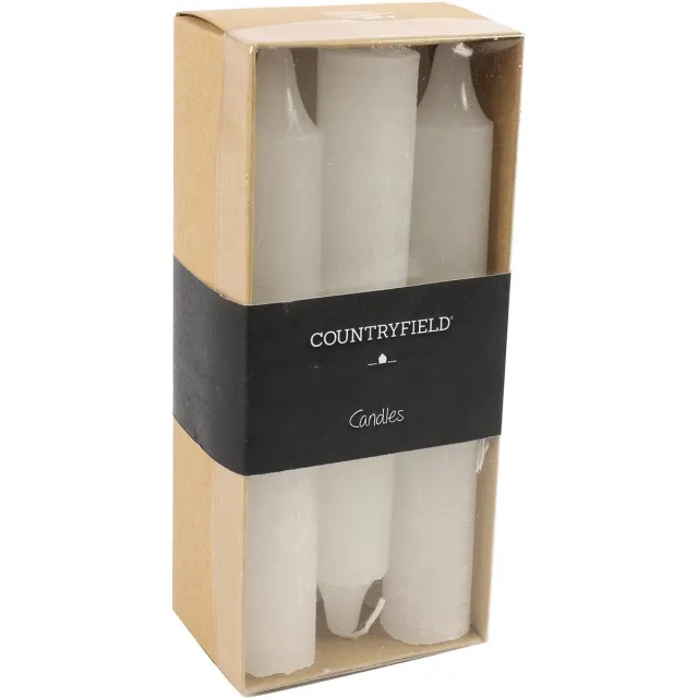 Countryfield Set van 6 kaarsen Countryfield 14cm | Wit