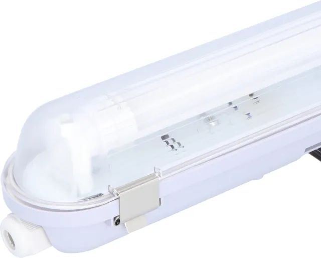 HOFTRONIC LED TL armatuur IP65 120 cm - 4000K - 12-18 Watt 3600lm - 200lm/W - incl. flikkervrije LED buizen - koppelbaar Wit