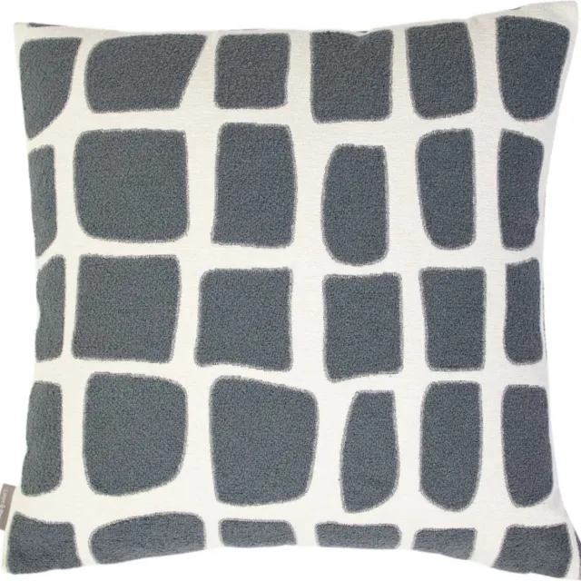 Mars & More Doby - chenille sierkussen - donkergrijs - 45 x 45 cm