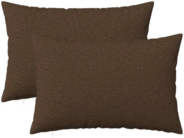 vidaXL Dekenkussen - 2 - st - HEERLEN - Bruin - 50 - x - 70 - cm - Stof