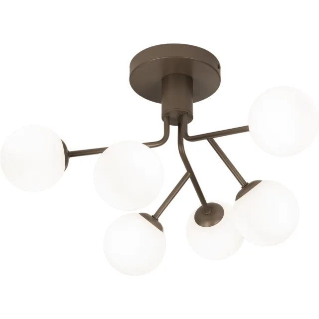 Lumidora Plafondlamp 75466 - Plafonniere - GINO - 6 Lichts - G9 - Bruin - Metaal