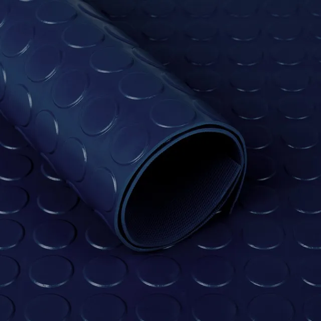 Rubbermagazijn Noppenloper - Donkerblauw - Dikte 3mm - 120cm breed - Lengte 5 meter