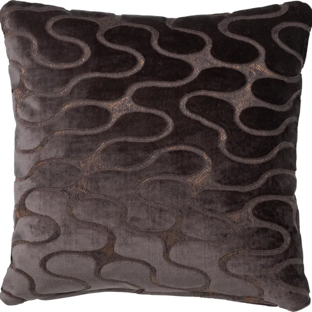 Hoii JEAN | sierkussen 45x45 cm | Ganache | bruin | Hoii | met duurzame kussenvulling Donkerbruin