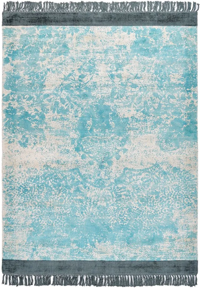 Beliani AKARSU - Vloerkleed - Lichtblauw - 160 x 230 cm - Viscose