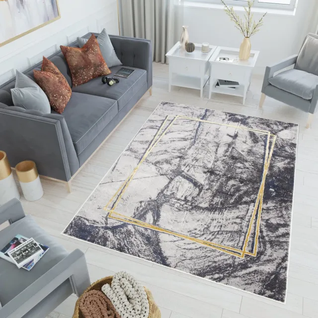 Tapiso Shine Vloerkleed Modern Abstract Design Tapijt Grijs 2