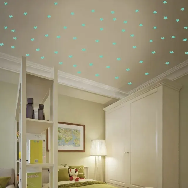 Hiden Glow in the Dark Stickers - Slaapkamer Accessoires - Slaapkamer Verlichting - Sterrenstof - Slaapkamer decoratie - Sterrenhemel Mixed