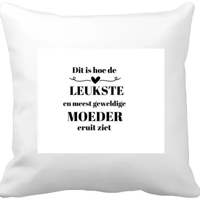Akyol dit is hoe de leukste en meest geweldigste moeder eruit ziet Kussen hoes - Mama - meest leukste moeder - moeder cadeautjes - moederdag - verjaardag - geschenk - kado - moeder artikelen - 40 bij 40 cm Multicolor