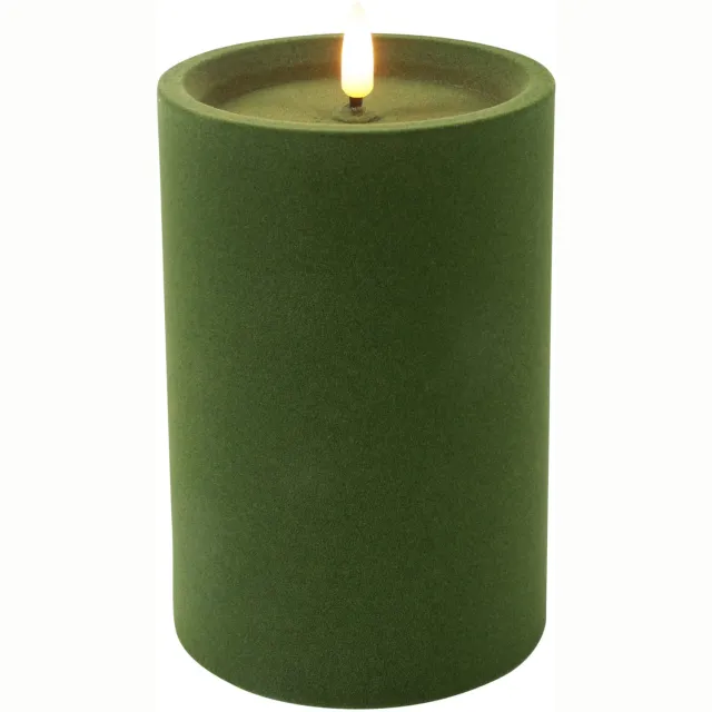 Cilgro LED stompkaars decoratie groen 10x10x15cm - sfeervolle verlichting. Meerkleurig