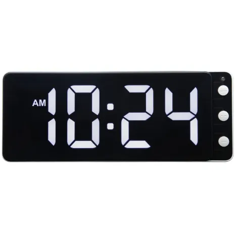 NeXtime Tafel-/wandklok 27,2 x 10,8 x 3 cm - LED - ABS - NeXtime 'Digitale klok' wit