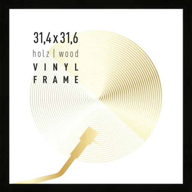VDD Vinyl Wish Vinyl lp platen wissellijst - frame lijst voor inlijsten LP vinyl elpee platen - hout Zwart - hout