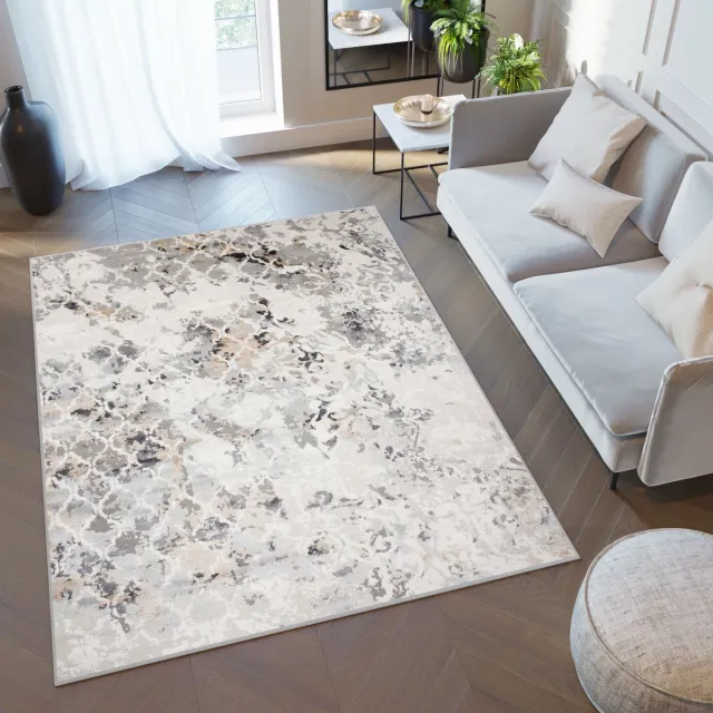 Tapiso Valley Vloerkleed Laagpolig Slaapkamer Woonkamer Tapijt Beige Bruin