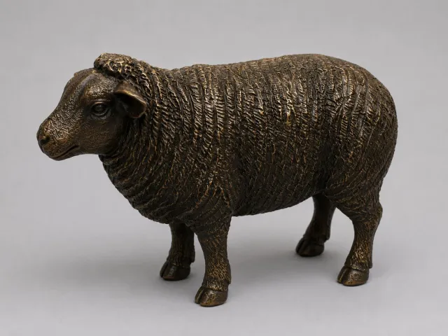 Bronzartes SCHAAP / BRONZEN BEELD / BRONS / boederijdier Bruin