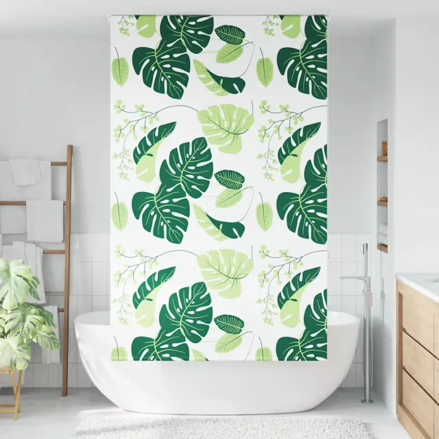 vidaXL Doucherolgordijn 130x240 cm stofbreedte 126 cm Groen