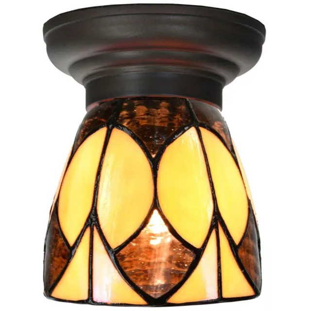 Coloured by Art Tiffany Plafonnière Small Parabola Small - Art Deco Trade Bruin