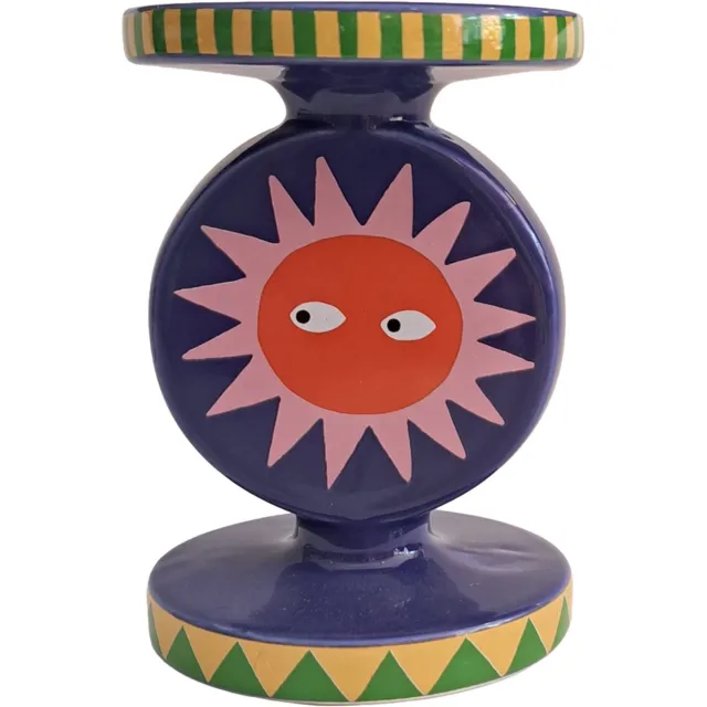 Kitsch Kitchen kandelaar Loteria El Sol Blauw