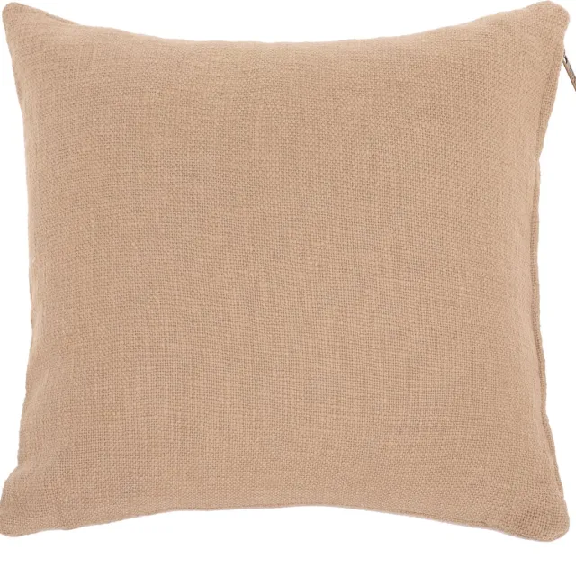Tiseco Kussen (gevuld) COTTON SLUB - met rits - 60x60 cm - Zand SAND