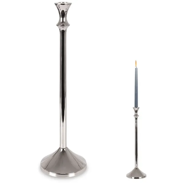 Home & Styling Collection Home Styling Collection - Kandelaar - Aluminium - Zilver - 40 cm