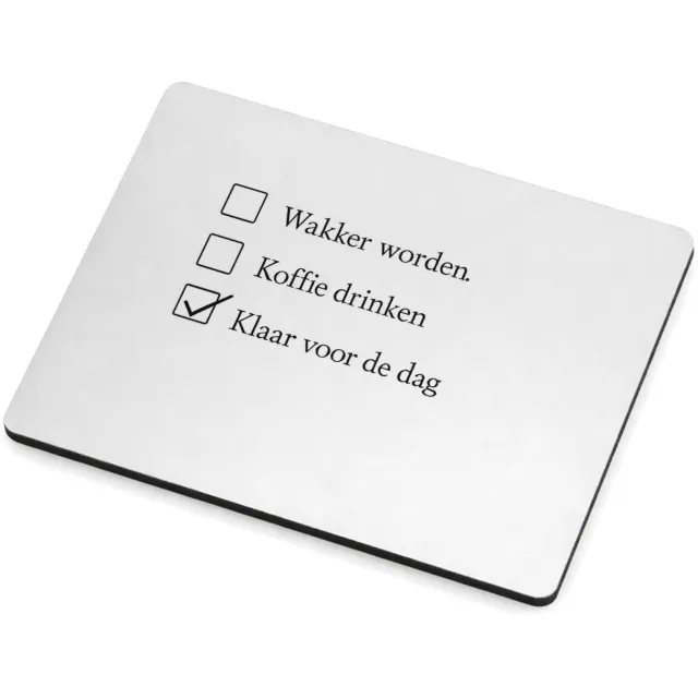 Mr Cadeautjes MDF magnetische fotolijst 9 x 7 - design Een vergelijkbare droge checklistgrap maar dan rond ochtendg | cadeau Wit