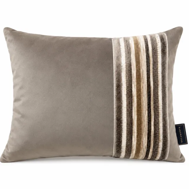 Belamonte Ares Sierkussen 35x45 cm Taupe Beige met Luxe Casablanca Band Beige, crème, bruin en antraciet