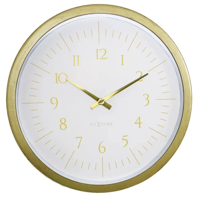 NeXtime Galaxy wandklok 40 cm wit Wit met goud