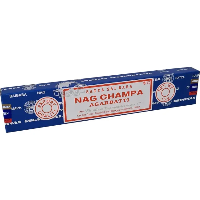 Satya Nag Champa Wierook Agarbatti Klassiek Staafjes - 3 dozen á 15 gram + Wierook- Natuurlijke Ingrediënten Goud