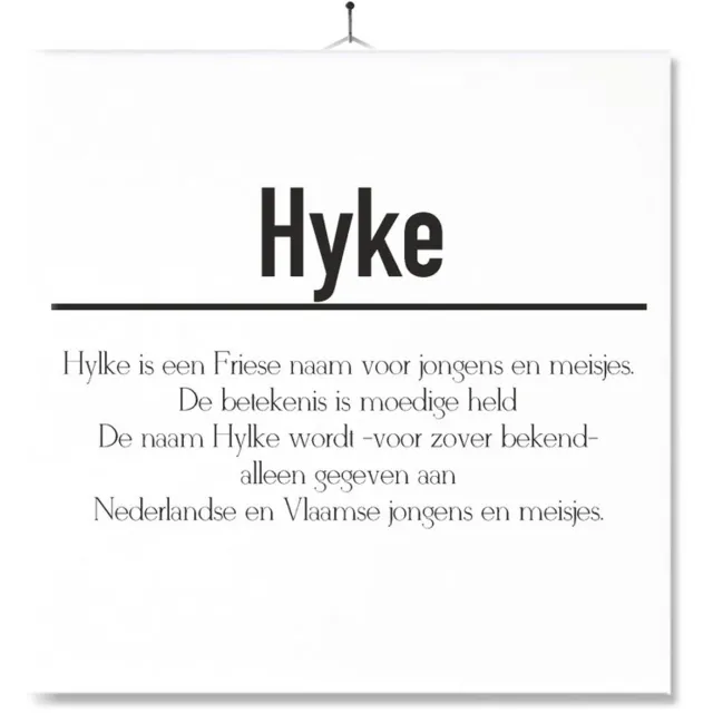 MC Living Tegel Met Opdruk | Betekenis | Kado | Cadeau | Met Naam - Hyke Multi-Color