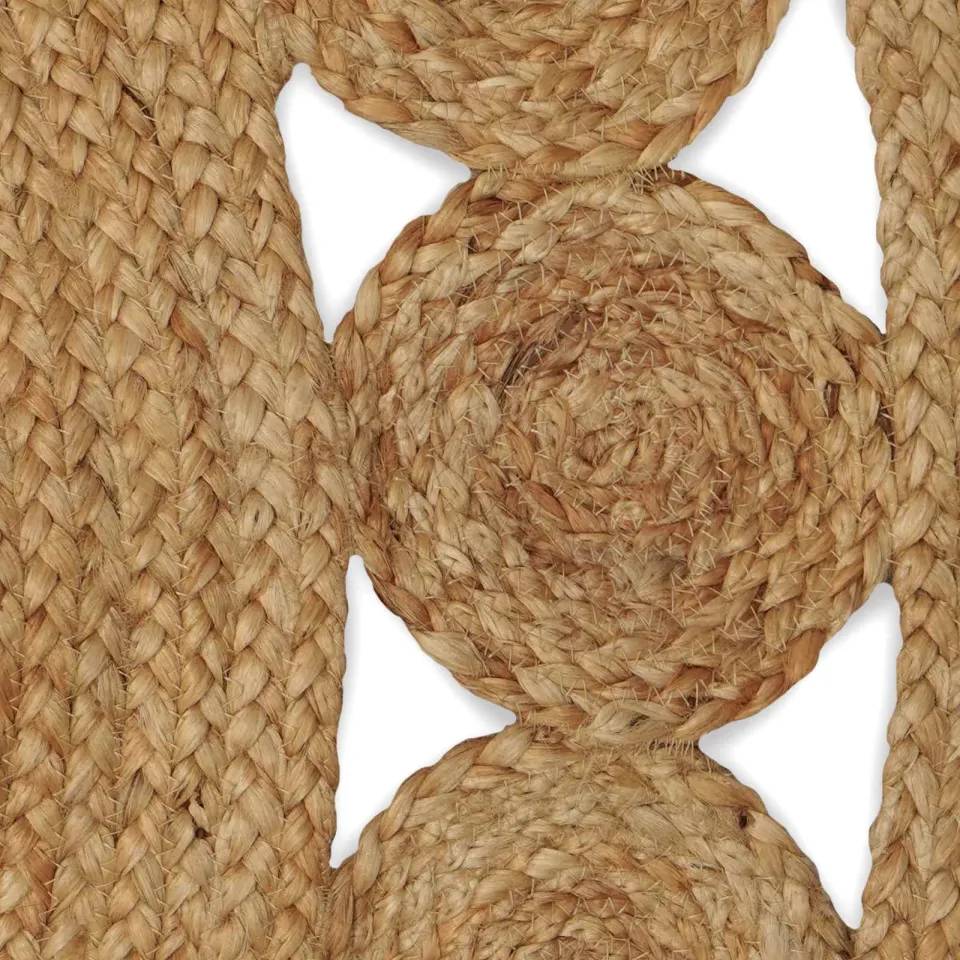 vidaXL Vloerkleden Naturel Ø 90 cm Jute, foto 3