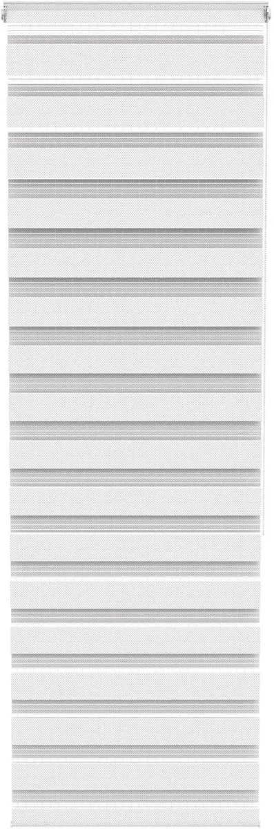 Aufun Zebragordijn - montage zonder boren - 70 x 220 cm (B x L) - klemrolgordijn - met kettinglift - voor deuren en ramen - zijtrekrolgordijn - wit