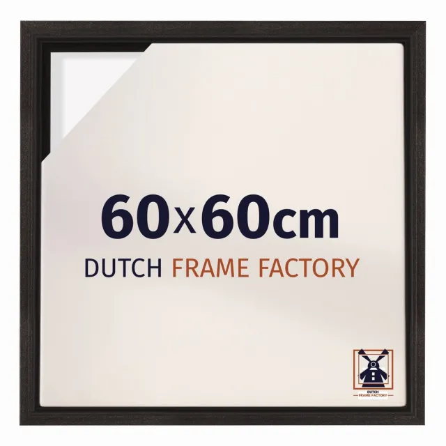 Dutch Frame Factory Baklijst 60x60 cm - Eiken Donker - Geschikt voor Canvasdoek - MDF Baklijst Lausanne