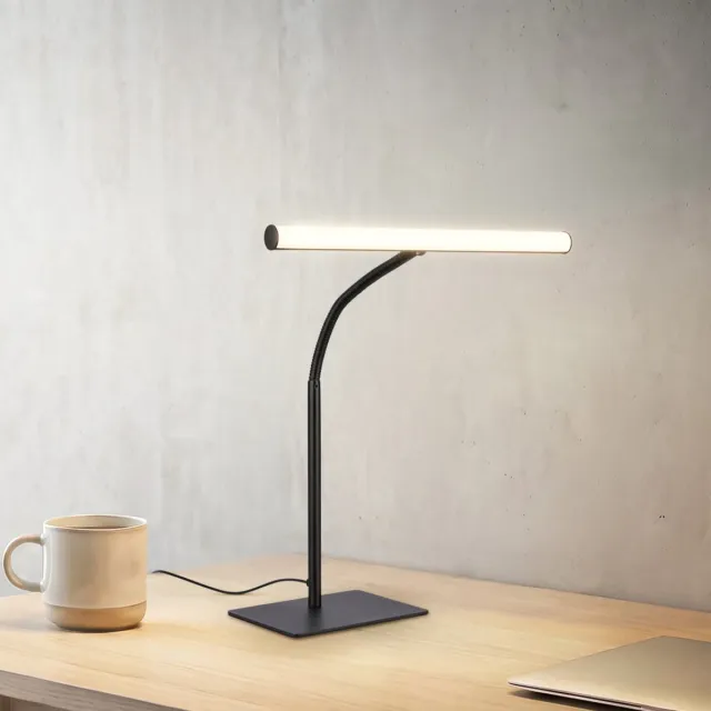 Briloner Lectra - LED Bureaulamp - tafellamp voor het bureau - warm wit licht - 7W - 32 x 47.5 cm Zwart
