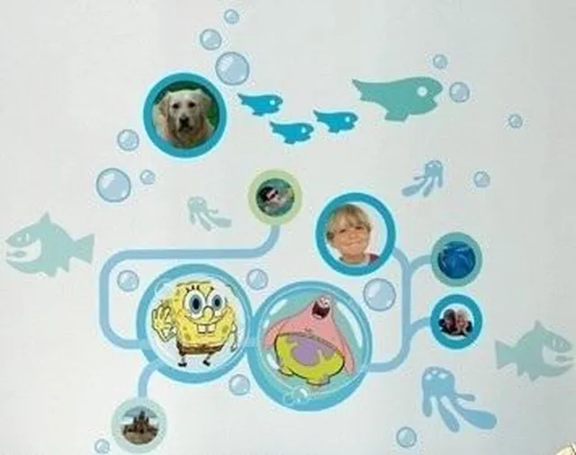 Nickelodeon Spongebob muursticker - wanddecoratie sticker geel