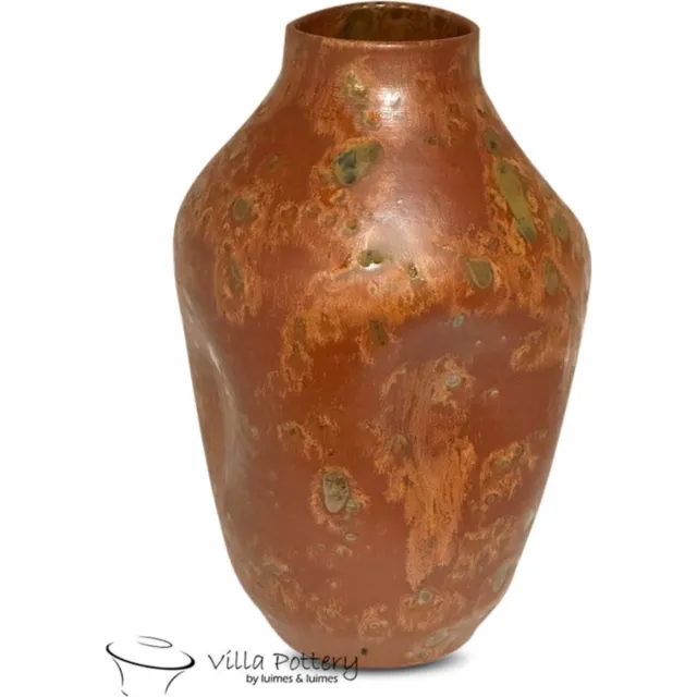 Irishflowers Vaas - Villa Pottery - Decoratie - Woondecoratie - Keramiek - Campari 1_2Brown Orange Reactive