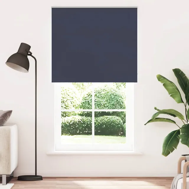 vidaXL Rolgordijn verduisterend 125x210 cm stofbreedte 121,6 cm blauw