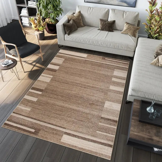 Tapiso Sari Vloerkleed Tapijten Karpet Slaapkamer Maat- 190x270 Beige Donker 2