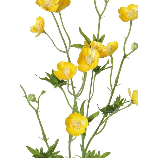 Driesprong Collection Boterbloemspray shiny 68 cm x12flrs, 3knp 7lvs kunstbloem zijde nep... onbekend