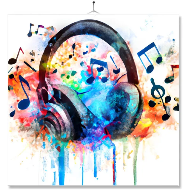 MC Living Tegel Met Opdruk | Koptelefoon Muziek Multi-Color