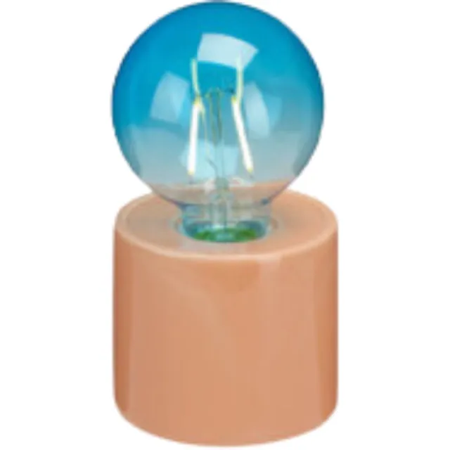 Home & Styling Tafellamp - Ø9xH17cm - Batterijen niet inbegrepen - Blauw/Oranje