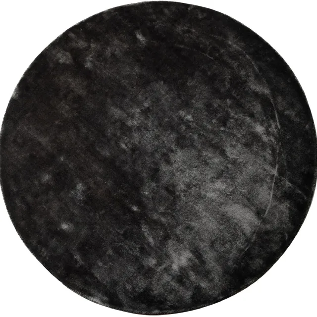 PTMD COLLECTION PTMD - Vloerkleed Flavia - Zwart - 160x160x1cm