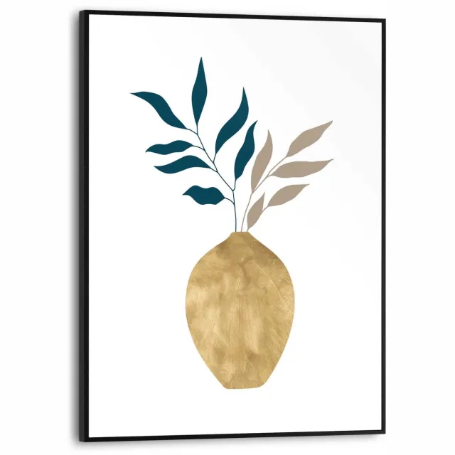 REINDERS Schilderij Abstract Goud - 40 x 30 - Hout - REINDERS Abstract Goud Zwart