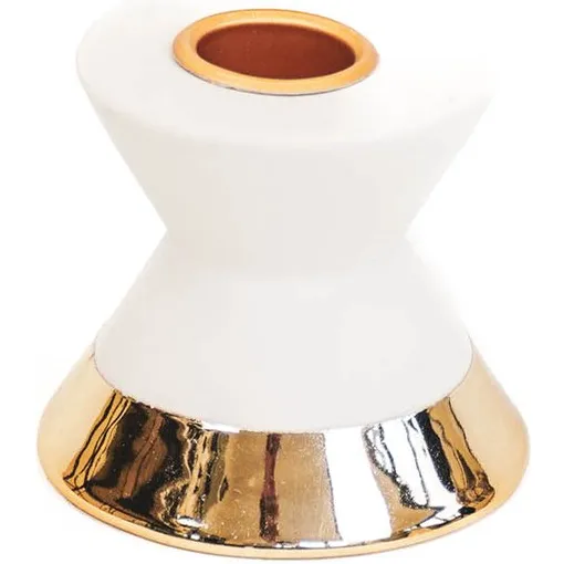 Housevitamin Gouden Dip Dye Kandelaar- 7,5x7,5x6,5 wit