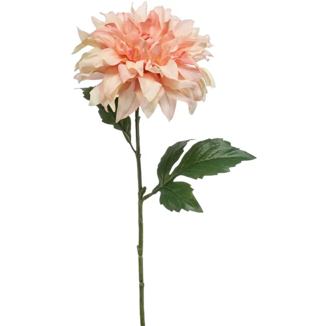 Emerald Kunstbloem Dahlia peach 60cm - Kunstplant voor binnen