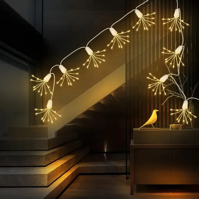 Nosheir USB LED lichtslinger 3 m – 200 LED – 8 modi – Twinkelend – Warm wit licht – Voor tuin, terras, slaapkamer en feestdecoratie