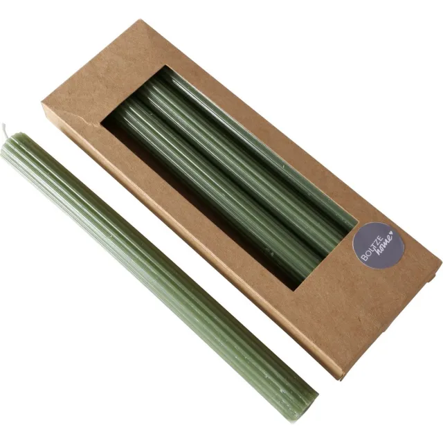 Boltze Home Staafkaars 25 cm diameter 2,3 cm Classic groen