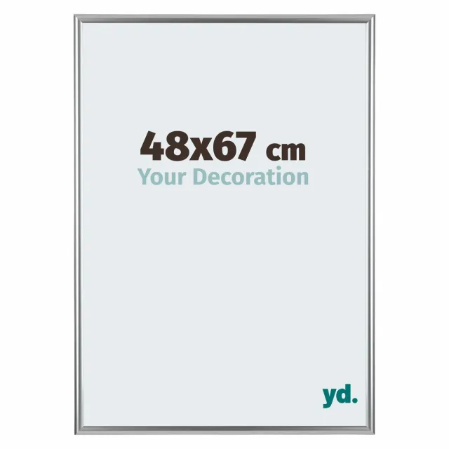 yd. Your Decoration - Fotolijst 48x67 cm - Kunststof - Zilver - Bordeaux