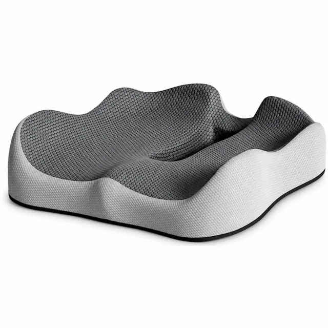 lyh Ergonomisch Zitkussen Auto en Bureaustoel - Hoogte 10 cm - Traagschuim - Open Midden - Grijs Lichtgrijs en donkergrijs