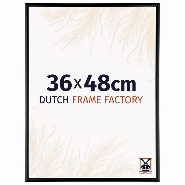 Dutch Frame Factory Fotolijst 36x48 cm - Aluminium - Zwart Hoogglans - Kampen