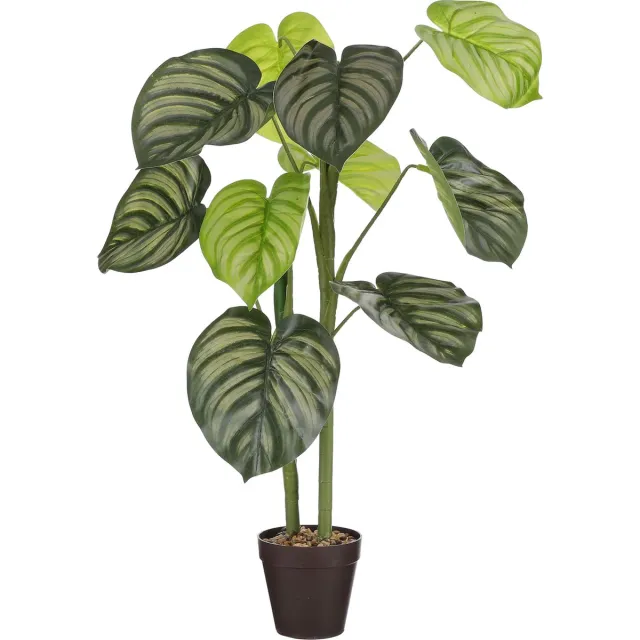 Mica Decorations Caladium Kunstplant in Bloempot - H100 x Ø50 cm - Lichtgroen
